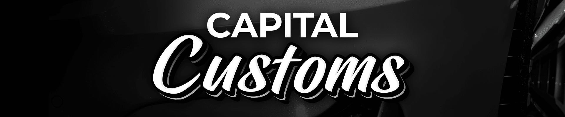 The word "Customs" in stylized white text against a dark, sleek background.